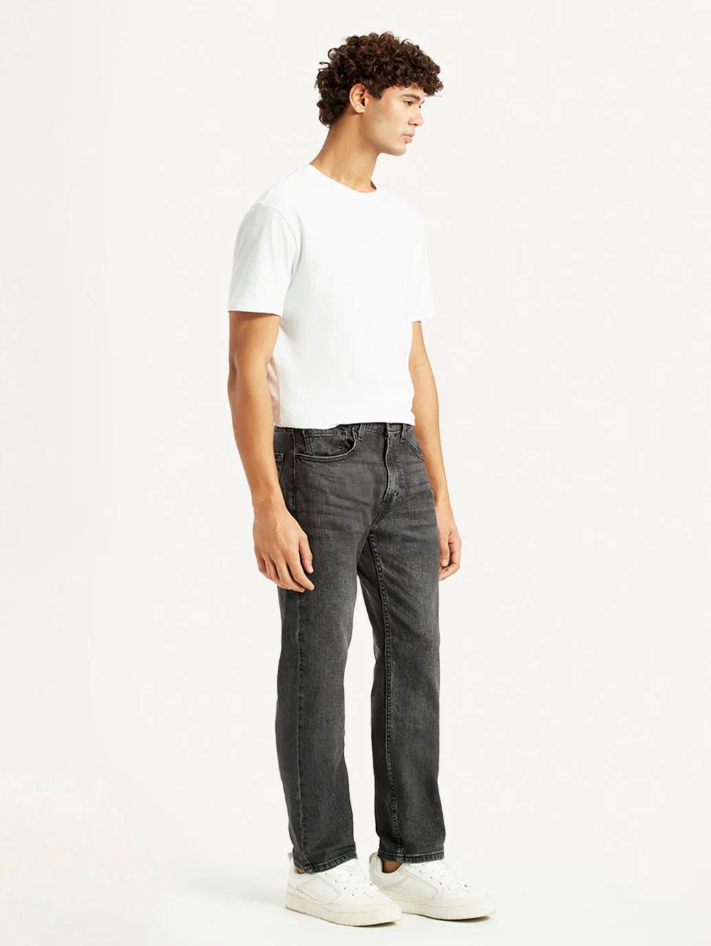 Men's 505 Black Straight Fit Mid Rise Jeans - Image 6
