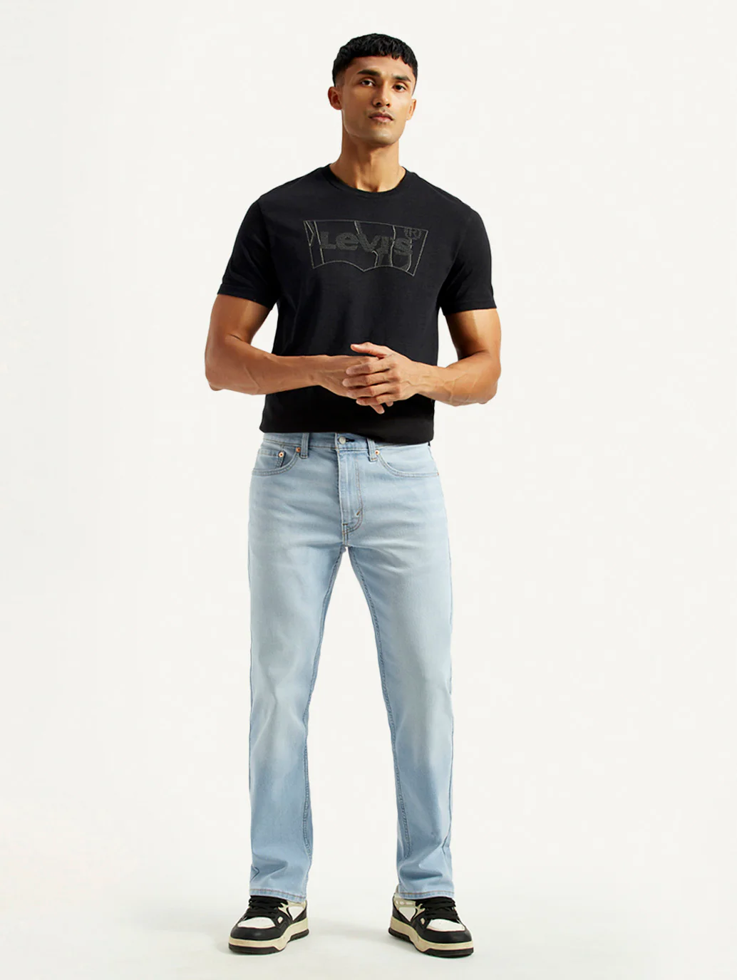 Men's 505 Light Indigo Straight Fit Mid Rise Jeans - Image 2