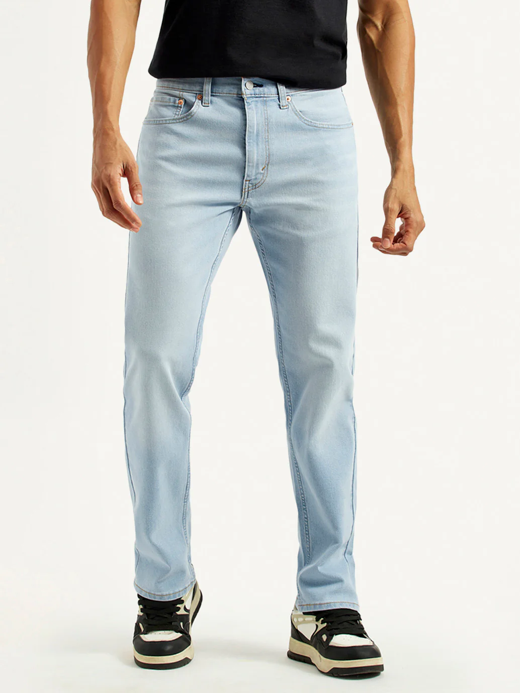 Men's 505 Light Indigo Straight Fit Mid Rise Jeans - Image 3