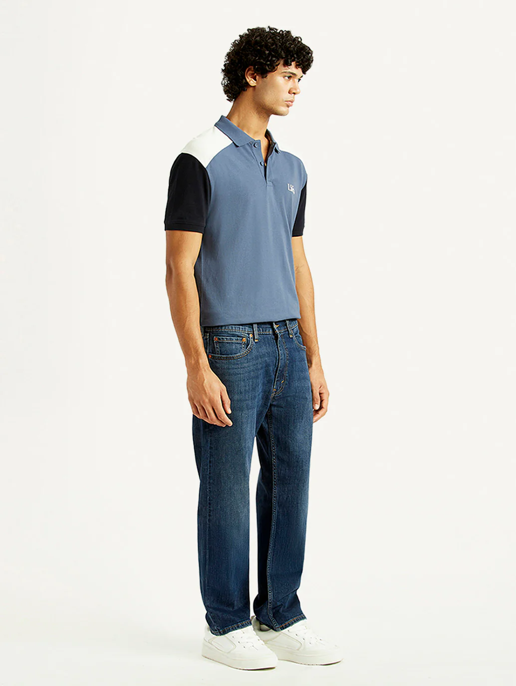 Men's 505 Dark Indigo Straight Fit Mid Rise Jeans - Image 7