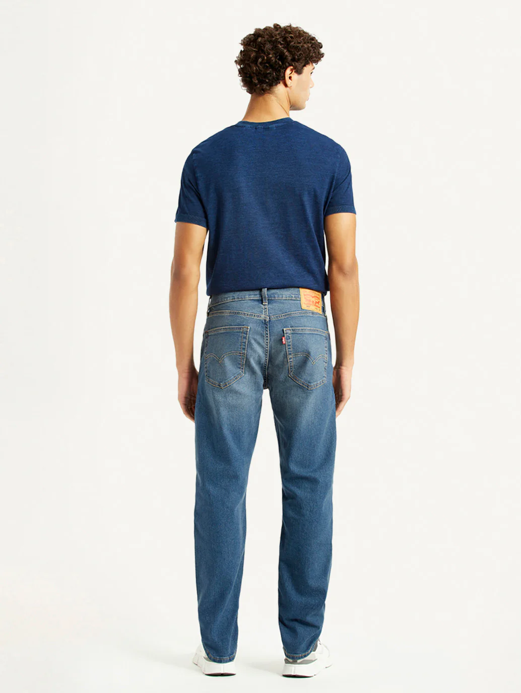 Men's 505 Med Indigo Straight Fit Mid Rise Jeans - Image 3