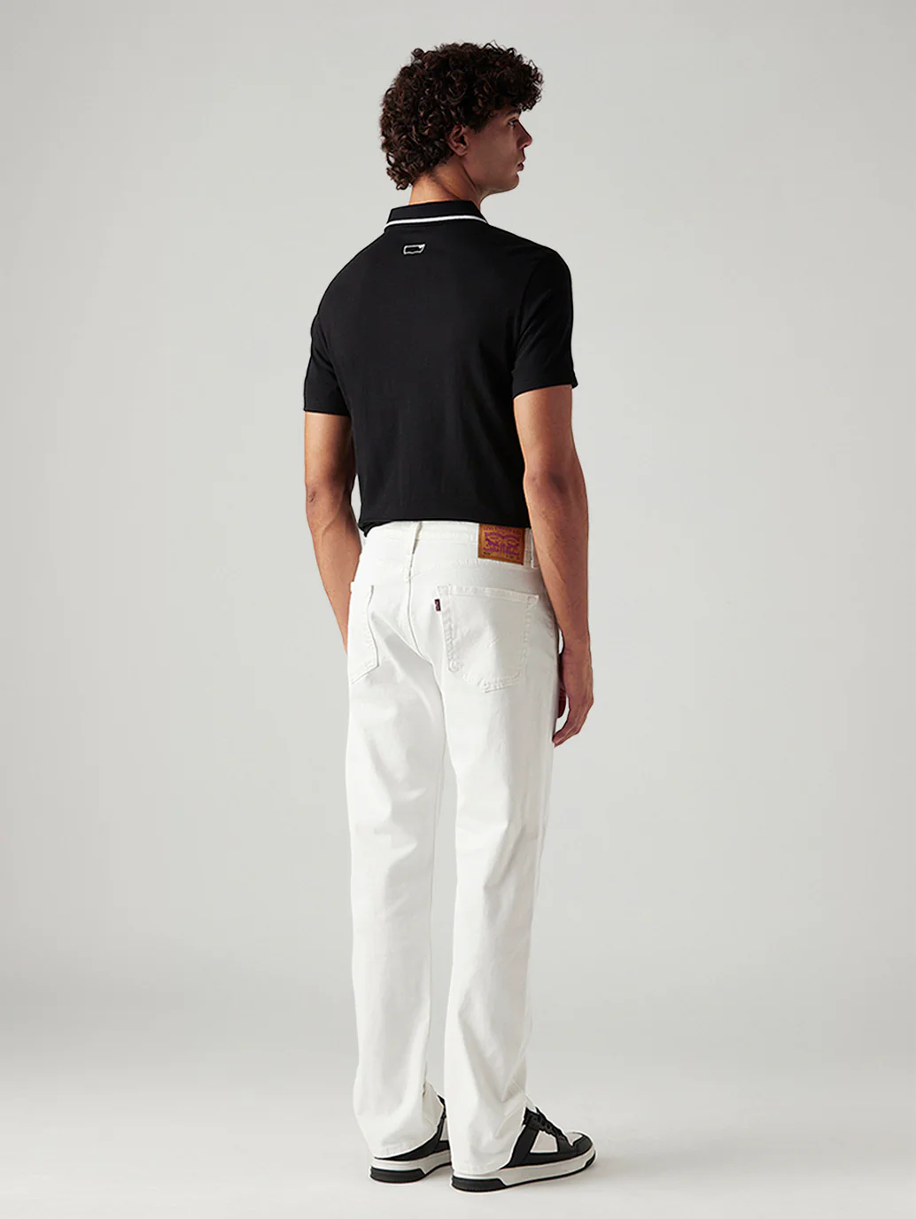 Men's 505 White Straight Fit Mid Rise Jeans - Image 5