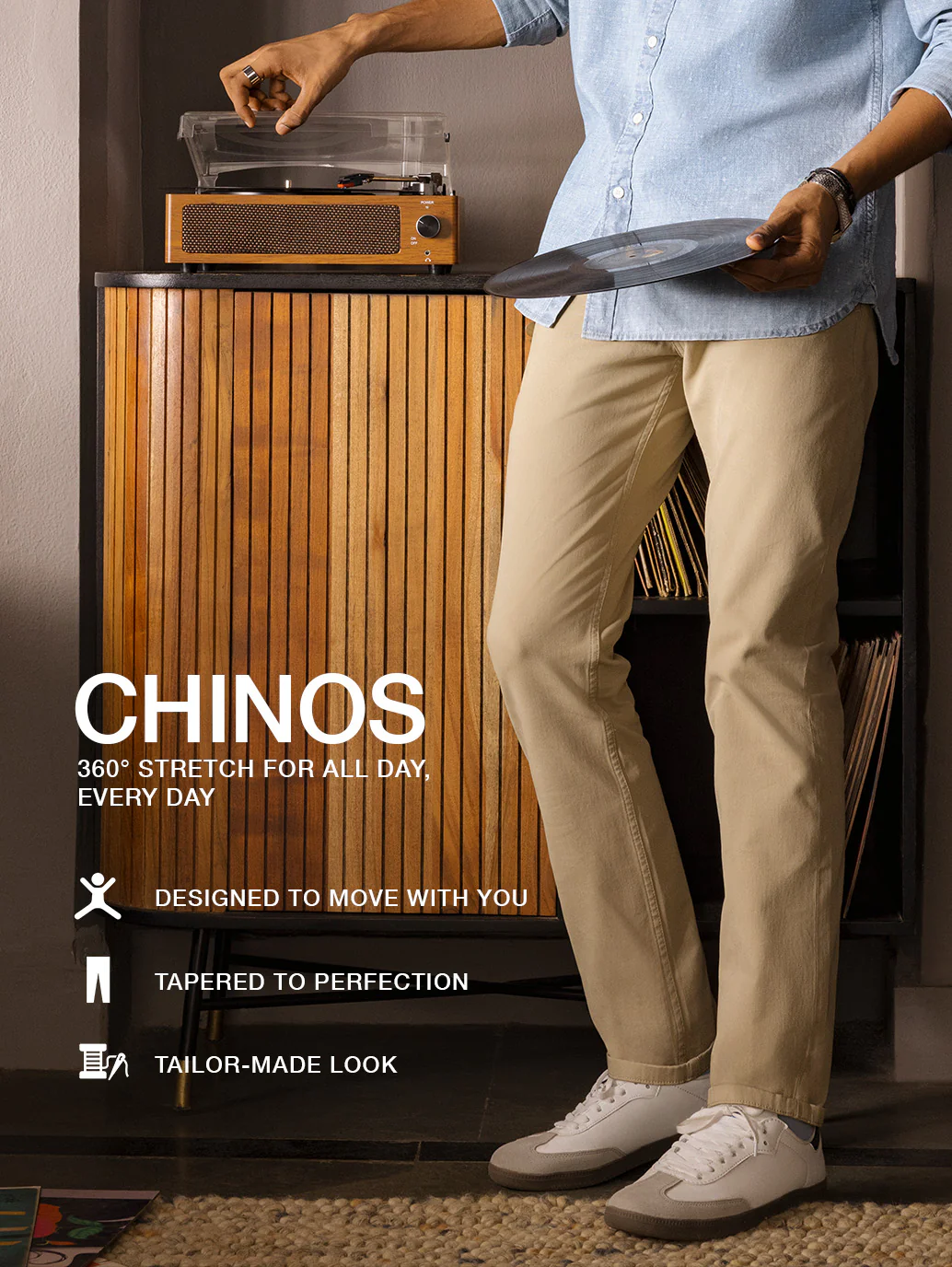 Men's 511 Beige Slim Fit Chinos - Image 8