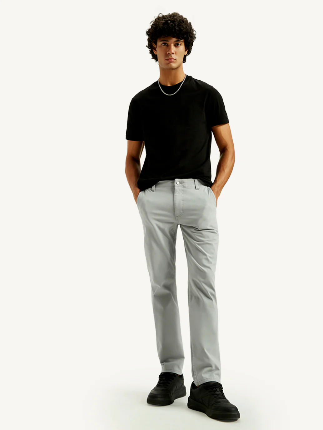 Men's 511 Grey Slim Fit Mid Rise Chinos
