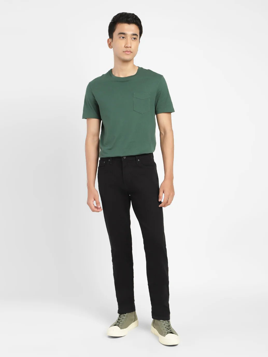 Men's 511 Black Slim Fit Mid Rise Jeans - Image 2