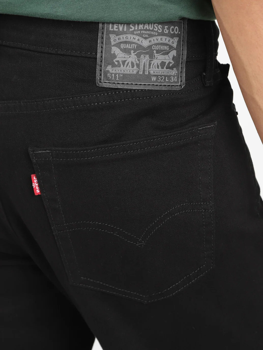 Men's 511 Black Slim Fit Mid Rise Jeans - Image 8