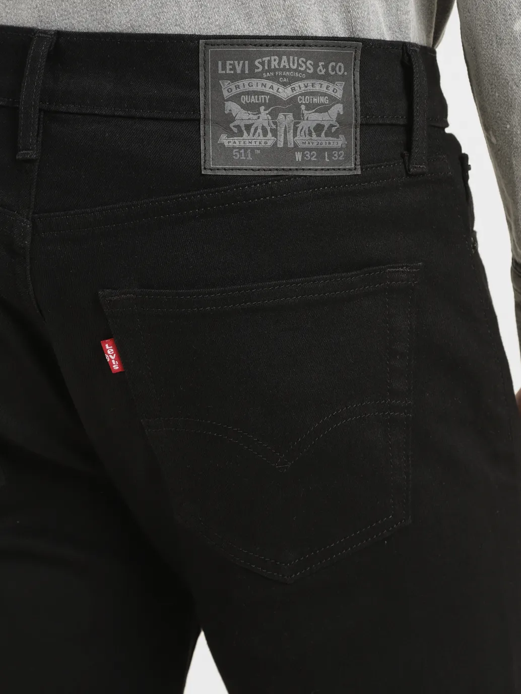 Men's 511 Black Slim Fit Mid Rise Jeans - Image 7