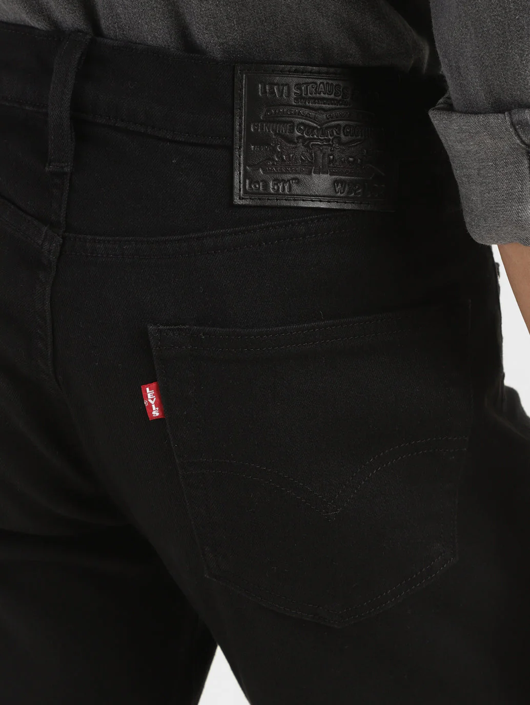 Men's 511 Black Slim Fit Mid Rise Jeans - Image 6