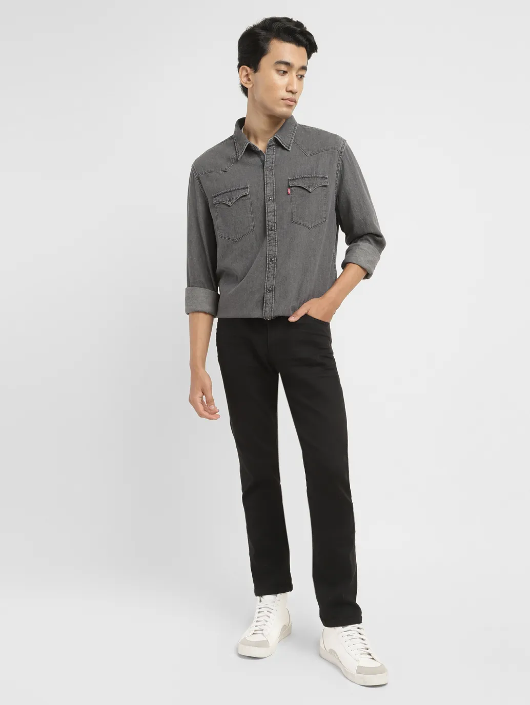 Men's 511 Black Slim Fit Mid Rise Jeans - Image 8