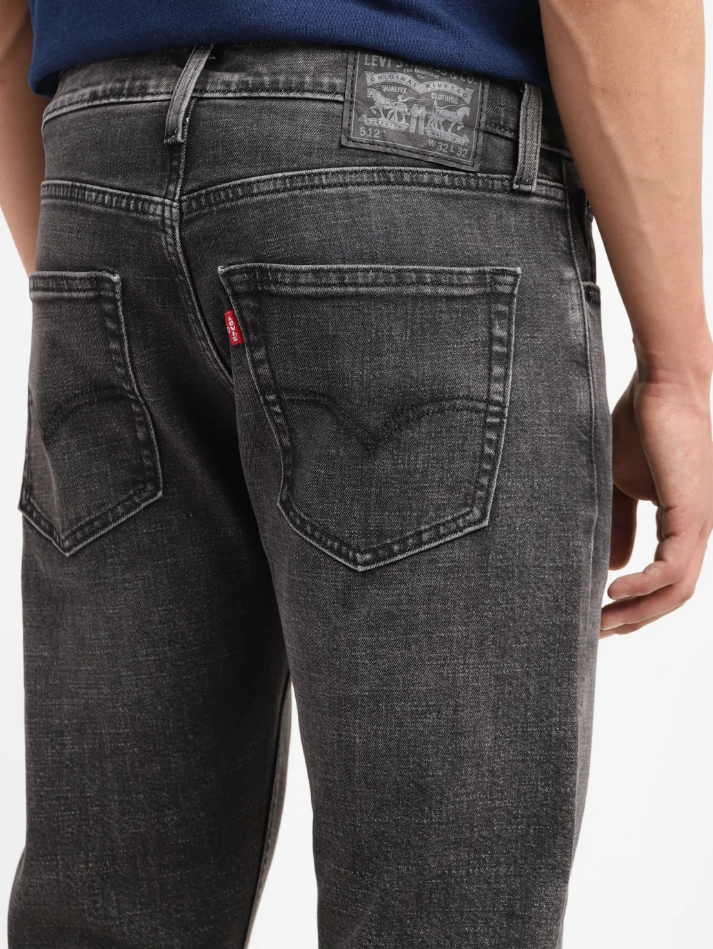 Men's 511 Black Slim Fit Mid Rise Jeans - Image 6