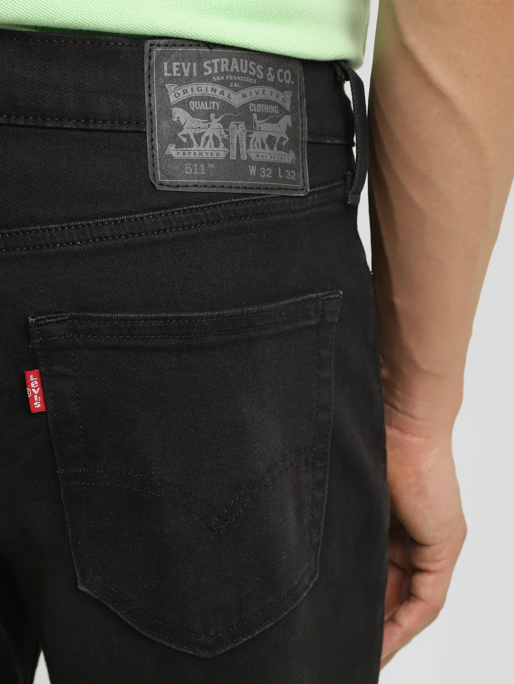 Men's 511 Black Slim Fit Mid Rise Jeans - Image 7