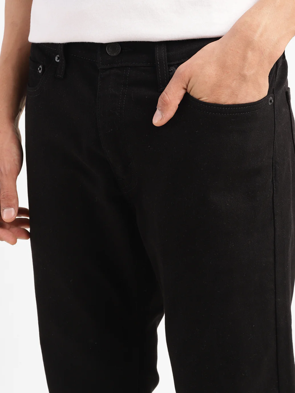 Men's 511 Black Slim Fit Mid Rise Jeans - Image 5