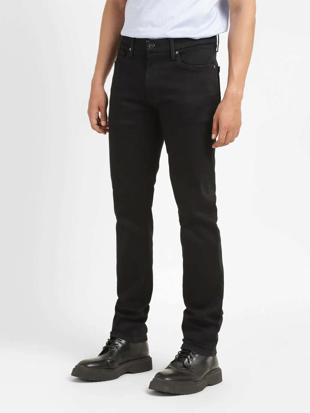 Men's Redloop 511 Black Slim Fit Mid Rise Jeans - Image 5