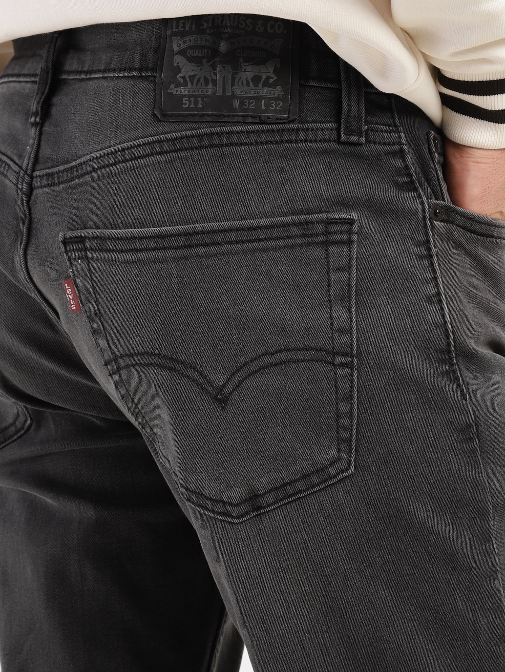 Men's 511 Grey Slim Fit Mid Rise Jeans - Image 5