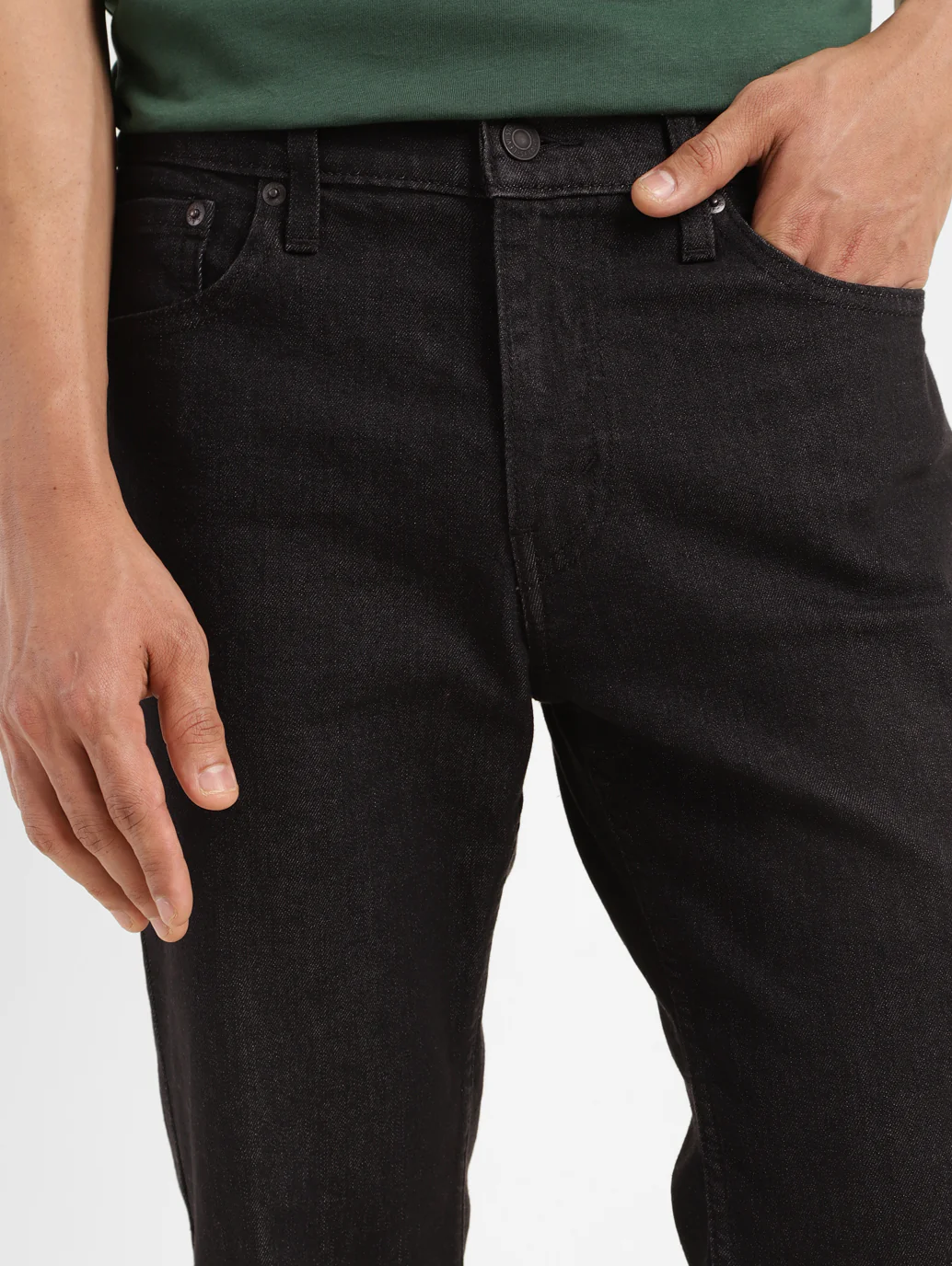 Men's 511 Black Slim Fit Mid Rise Jeans - Image 3