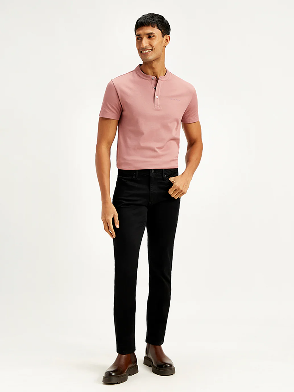 Men's Redloop 511 Black Slim Fit Mid Rise Jeans