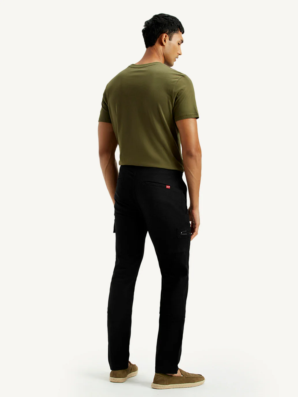 Men's 511 Black Slim Fit Mid Rise Cargo Trousers - Image 3