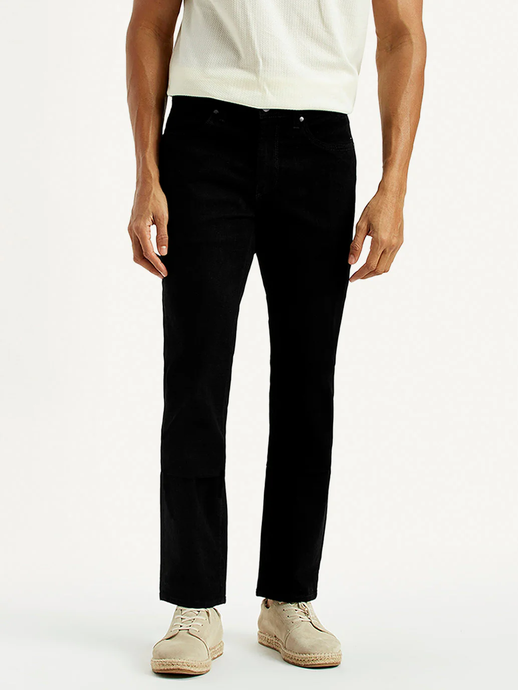 Men's Redloop 511 Black Slim Fit Mid Rise Jeans - Image 2