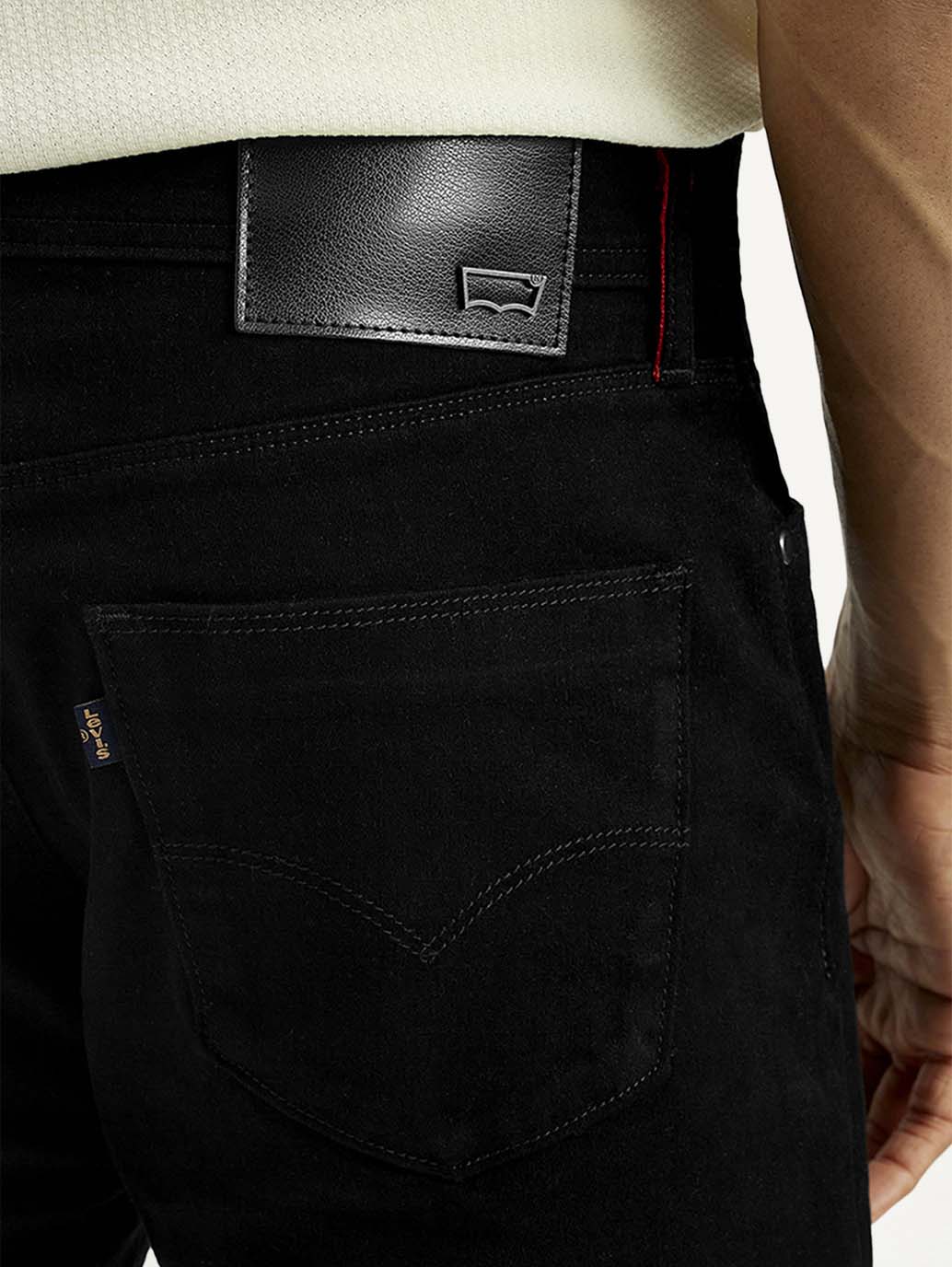 Men's Redloop 511 Black Slim Fit Mid Rise Jeans - Image 3