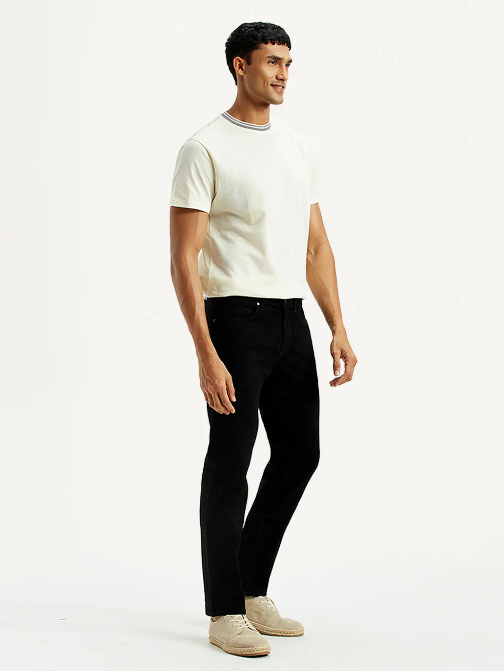 Men's Redloop 511 Black Slim Fit Mid Rise Jeans - Image 5