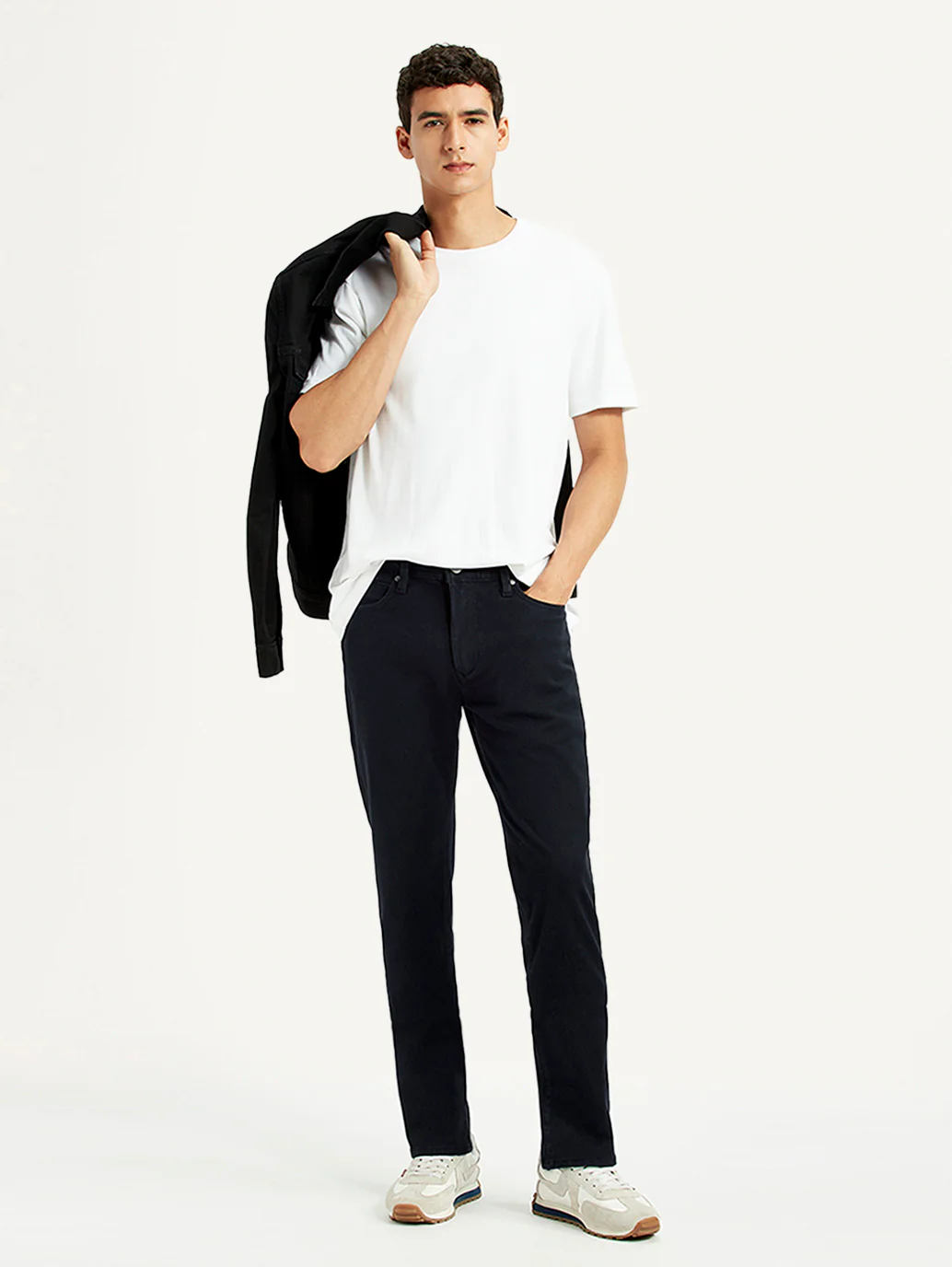 Men's Redloop 511 Black Slim Fit Mid Rise Jeans