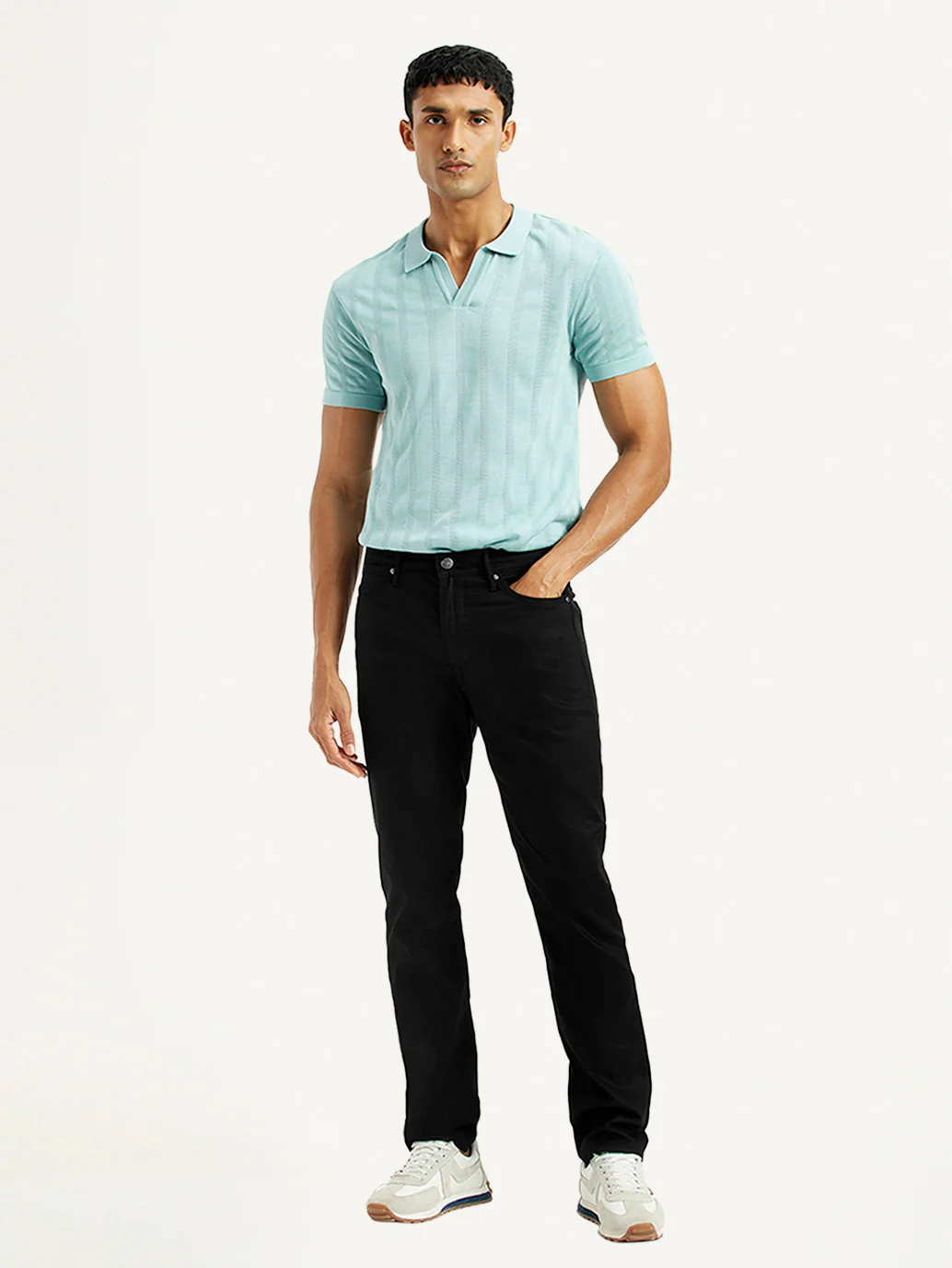 Men's Redloop 511 Black Slim Fit Mid Rise Jeans - Image 2