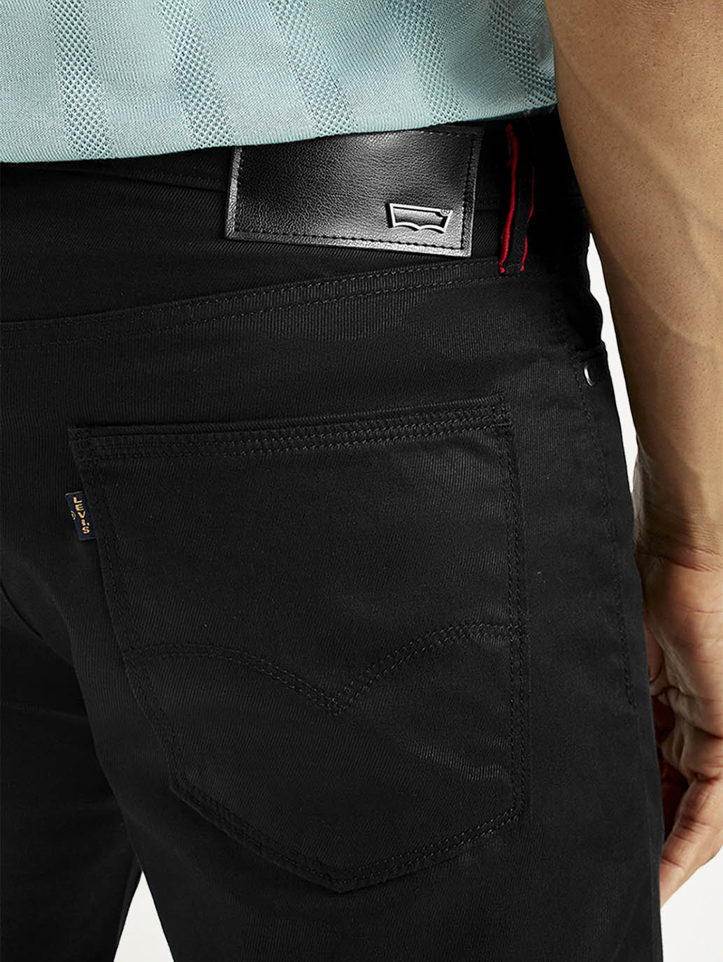 Men's Redloop 511 Black Slim Fit Mid Rise Jeans - Image 6