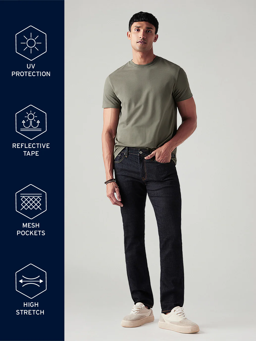 Men's 511 Black Slim Fit Mid Rise Commuter Jeans
