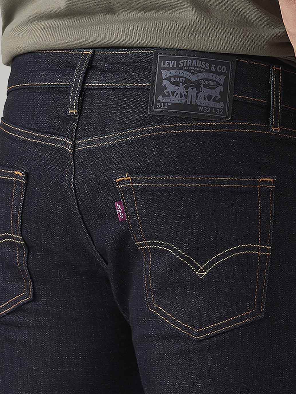 Men's 511 Black Slim Fit Mid Rise Commuter Jeans - Image 6