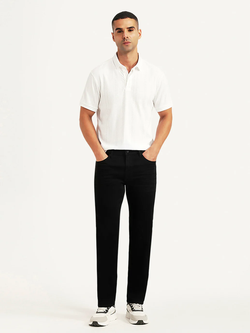 Men's Redloop 511 Black Slim Fit Mid Rise Jeans