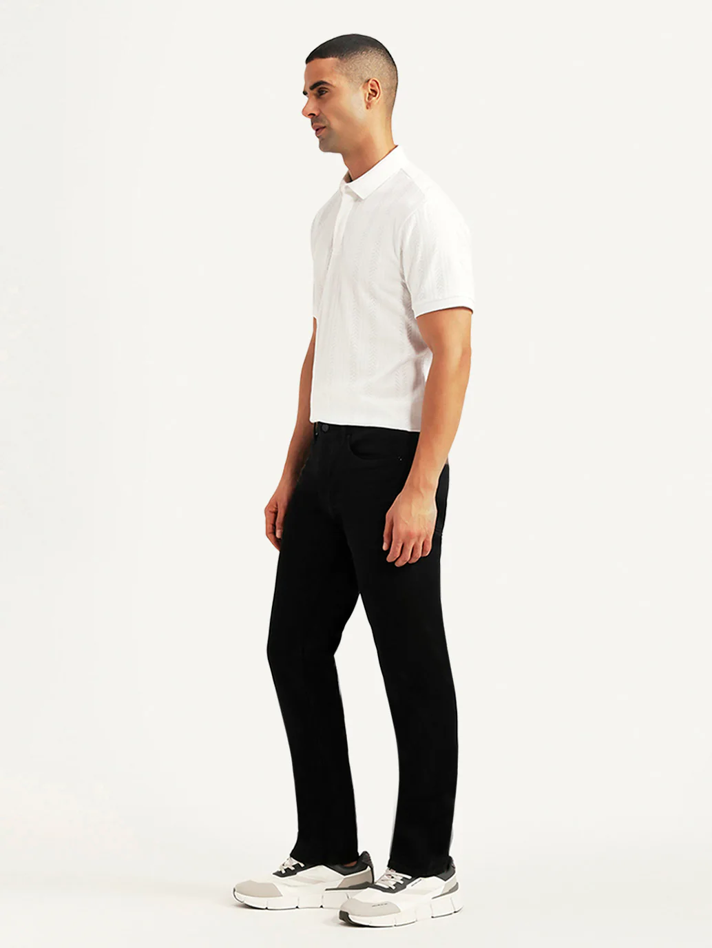 Men's Redloop 511 Black Slim Fit Mid Rise Jeans - Image 6