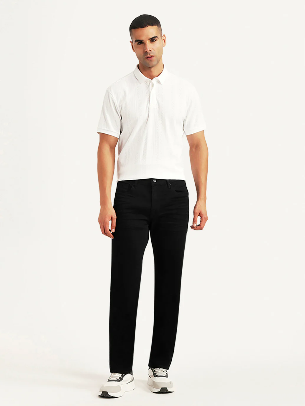 Men's Redloop 511 Black Slim Fit Mid Rise Jeans - Image 7