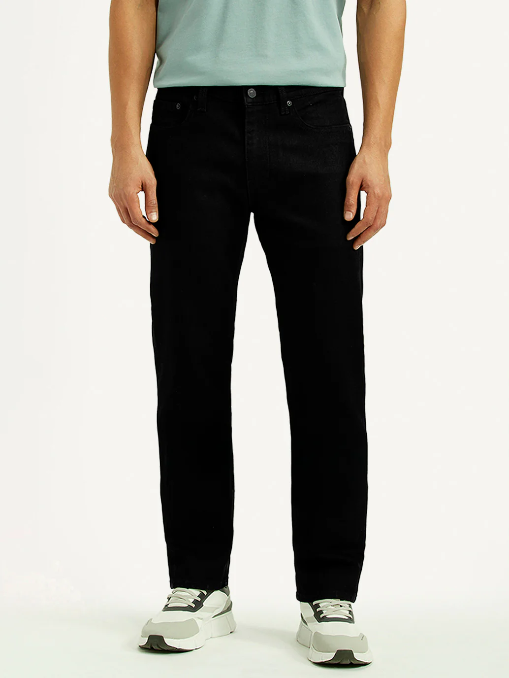 Men's Redloop 511 Black Slim Fit Mid Rise Linen Jeans - Image 2