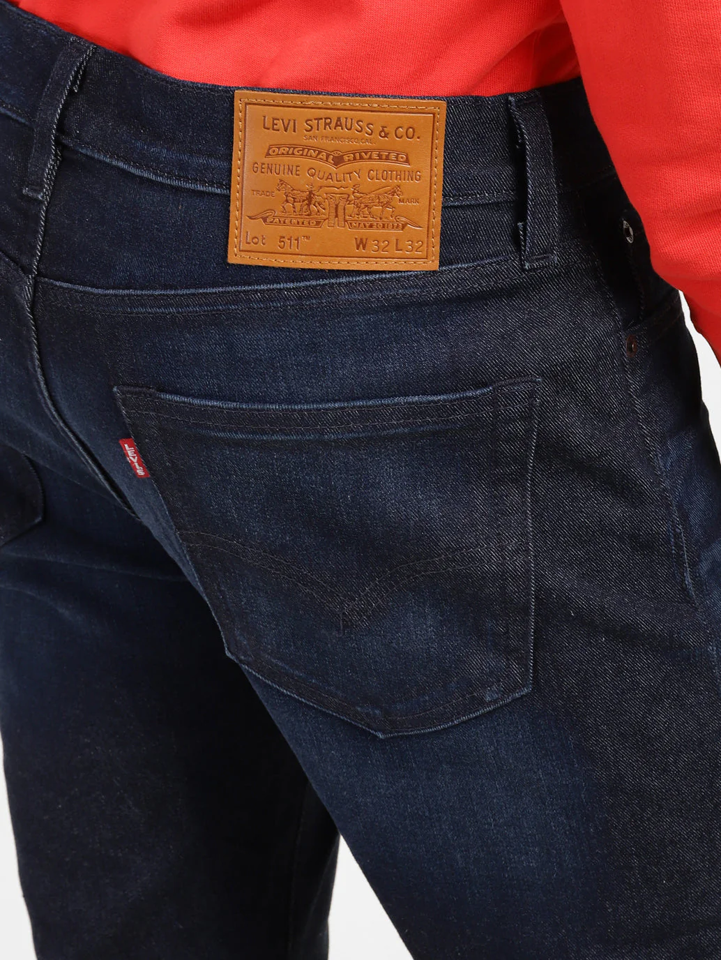 Men's 511 Blue Slim Fit Mid Rise Jeans - Image 7