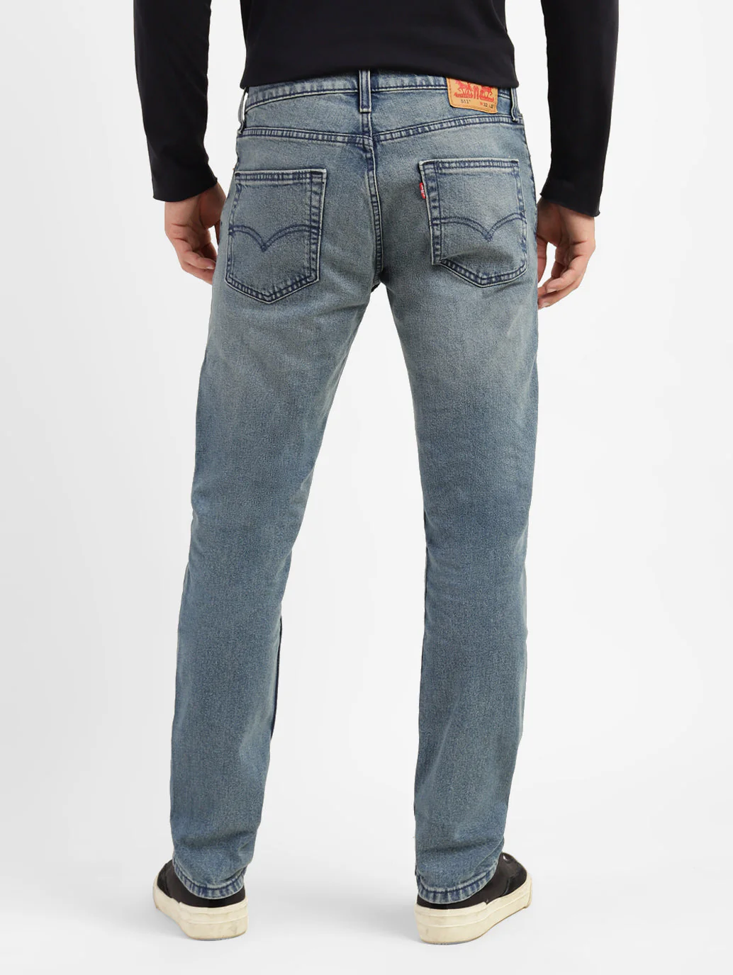 Men's 511 Blue Slim Fit Mid Rise Jeans - Image 3