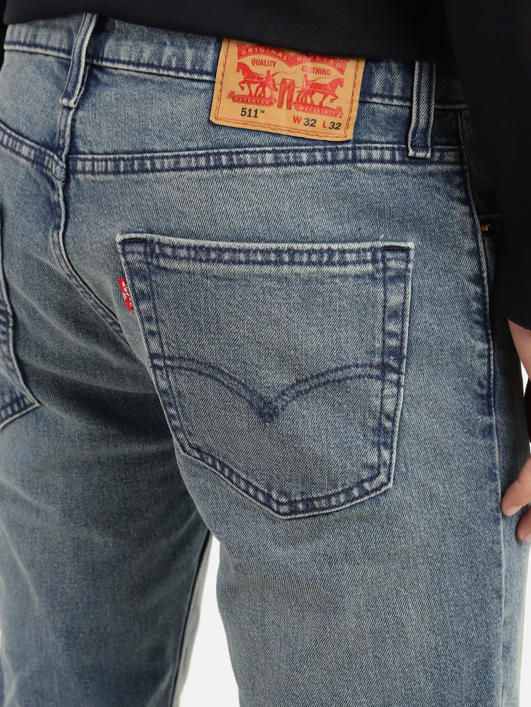 Men's 511 Blue Slim Fit Mid Rise Jeans - Image 8