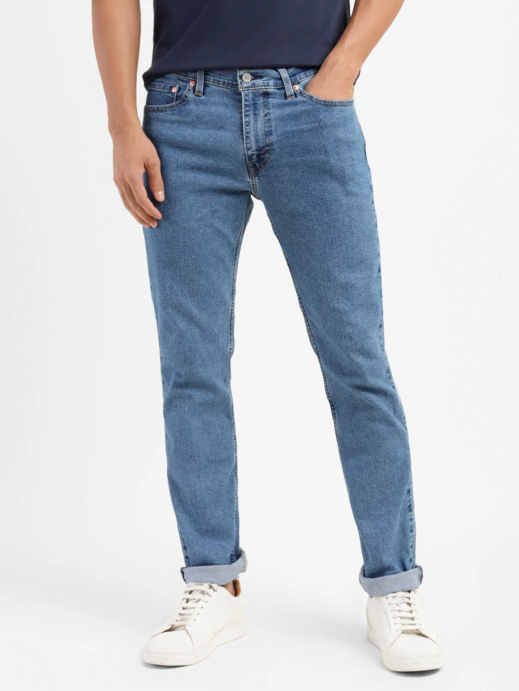Men's 511 Blue Slim Fit Mid Rise Jeans - Image 2