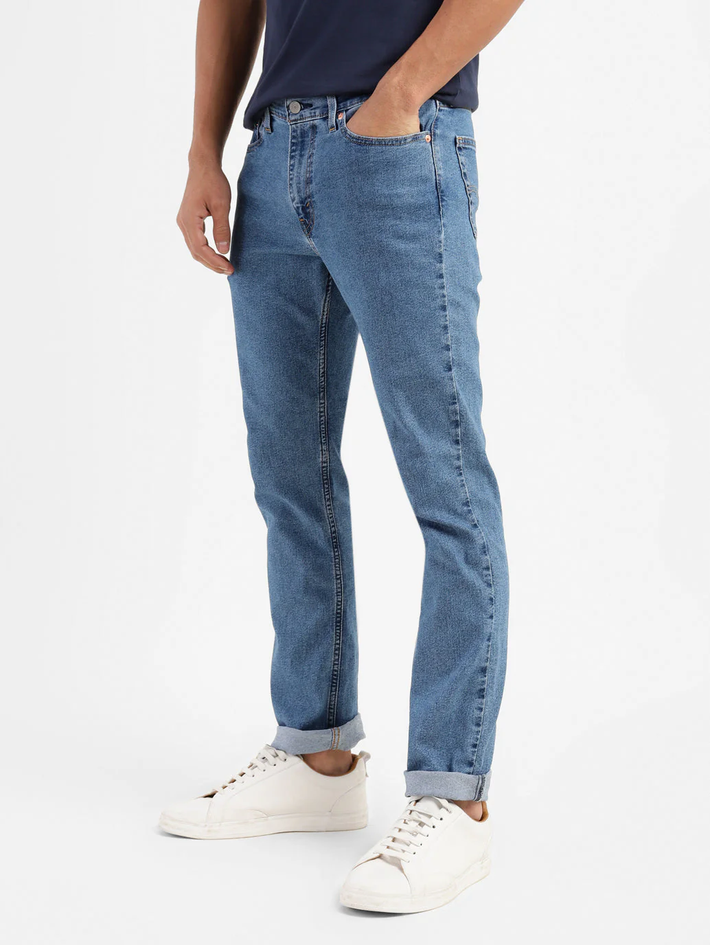 Men's 511 Blue Slim Fit Mid Rise Jeans - Image 5