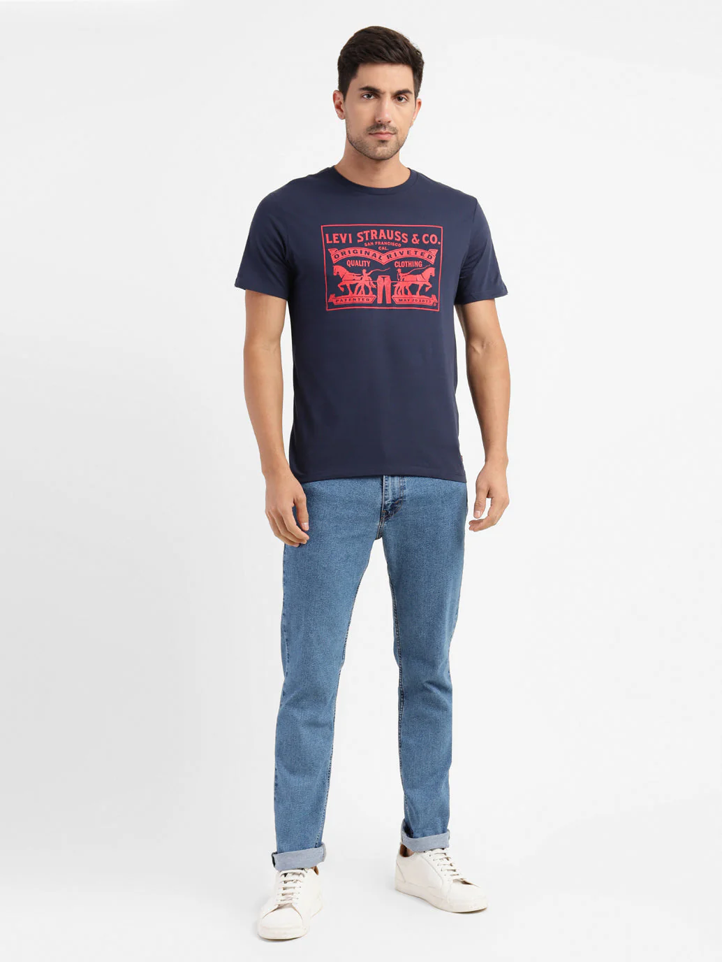 Men's 511 Blue Slim Fit Mid Rise Jeans - Image 8