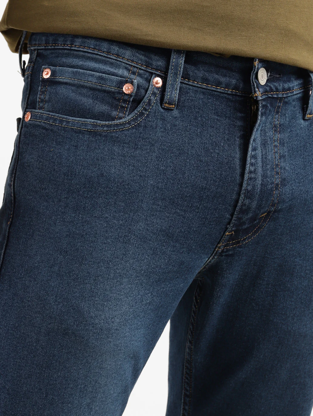 Men's 511 Blue Slim Fit Mid Rise Jeans - Image 7