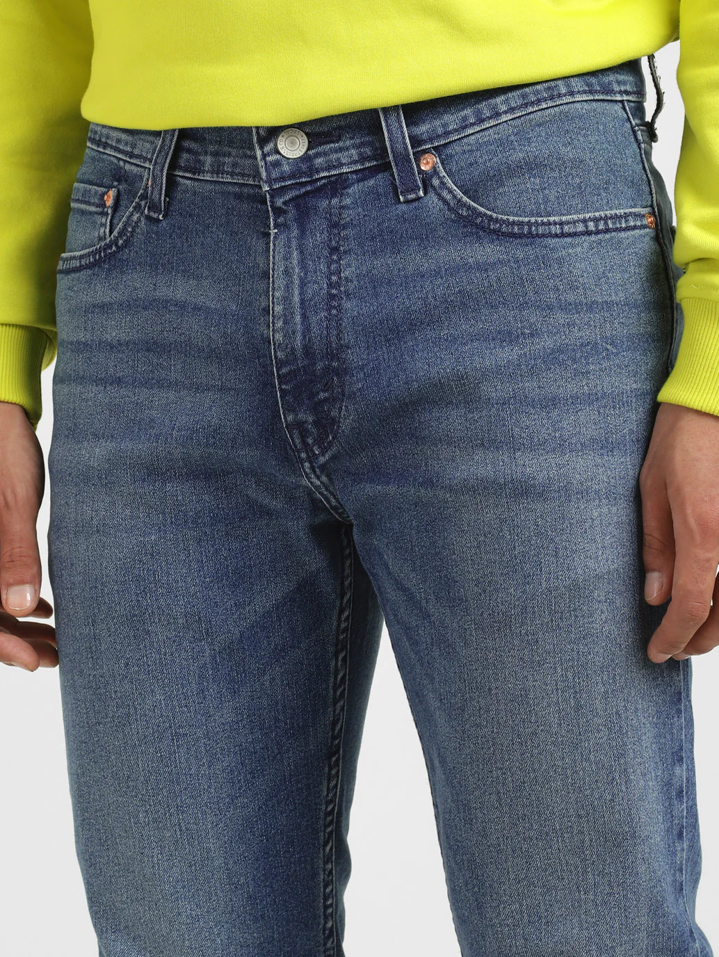 Men's 511 Blue Slim Fit Mid Rise Jeans - Image 7