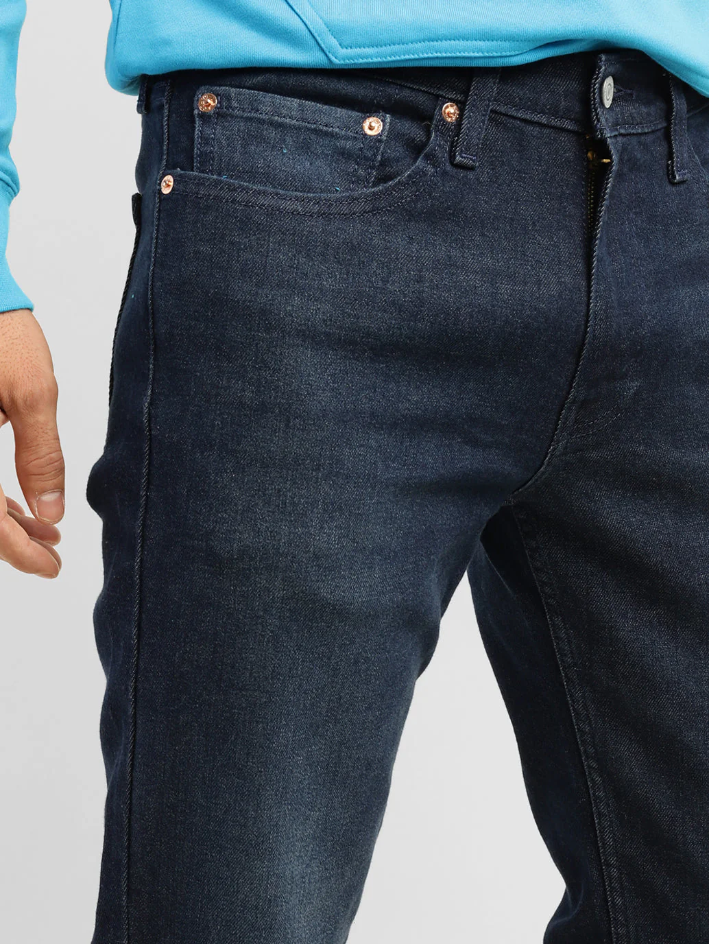 Men's 511 Blue Slim Fit Mid Rise Jeans - Image 5