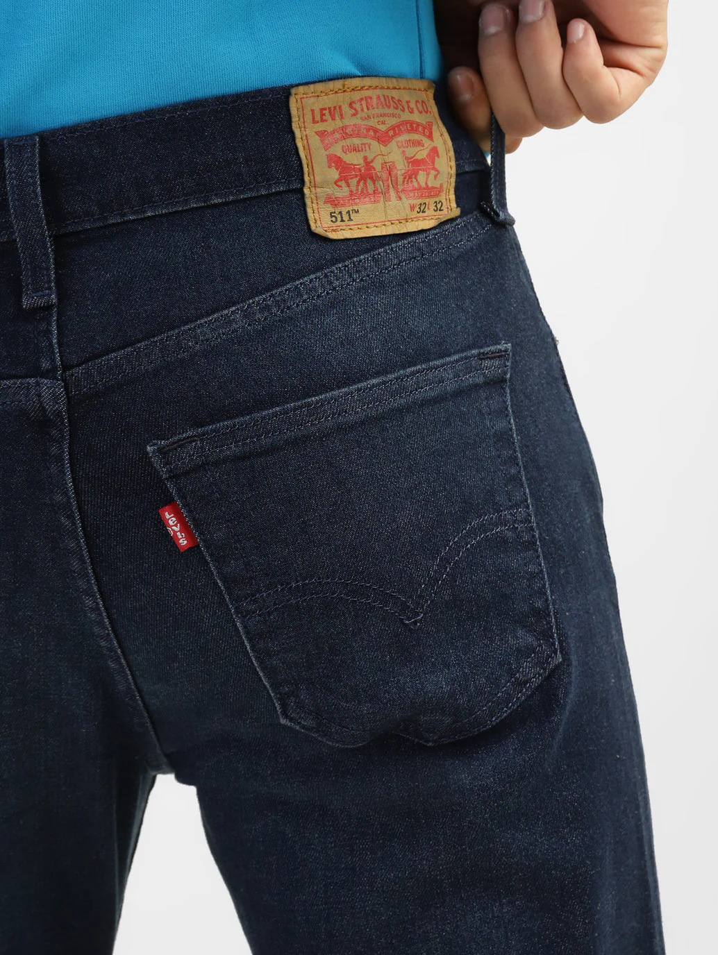Men's 511 Blue Slim Fit Mid Rise Jeans - Image 6