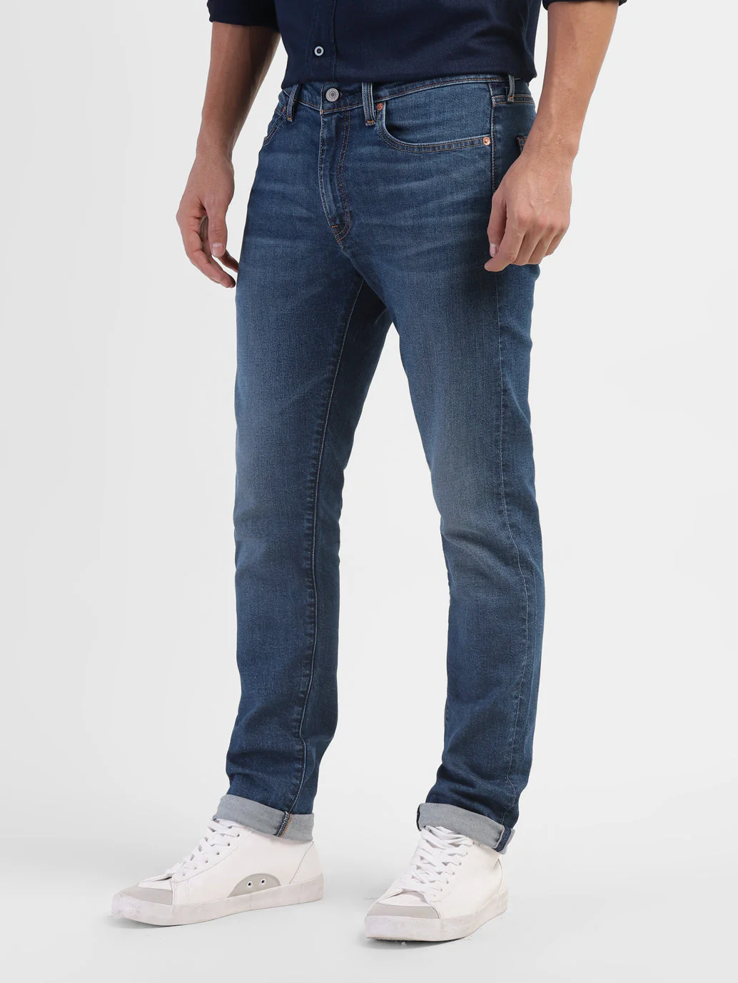 Men's 511 Blue Slim Fit Mid Rise Jeans - Image 5