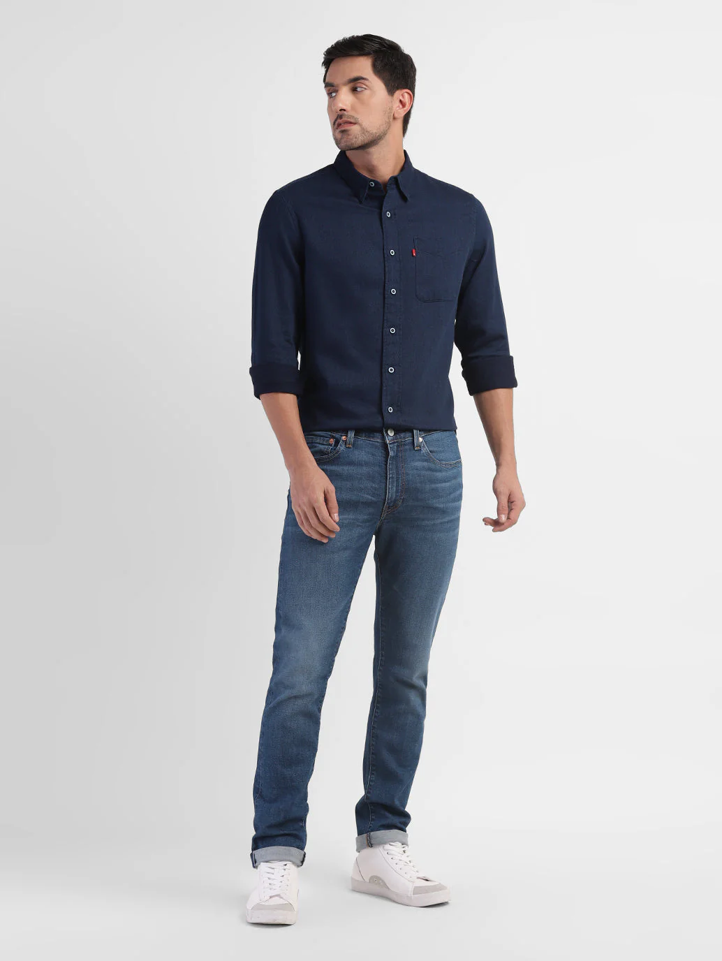 Men's 511 Blue Slim Fit Mid Rise Jeans - Image 6