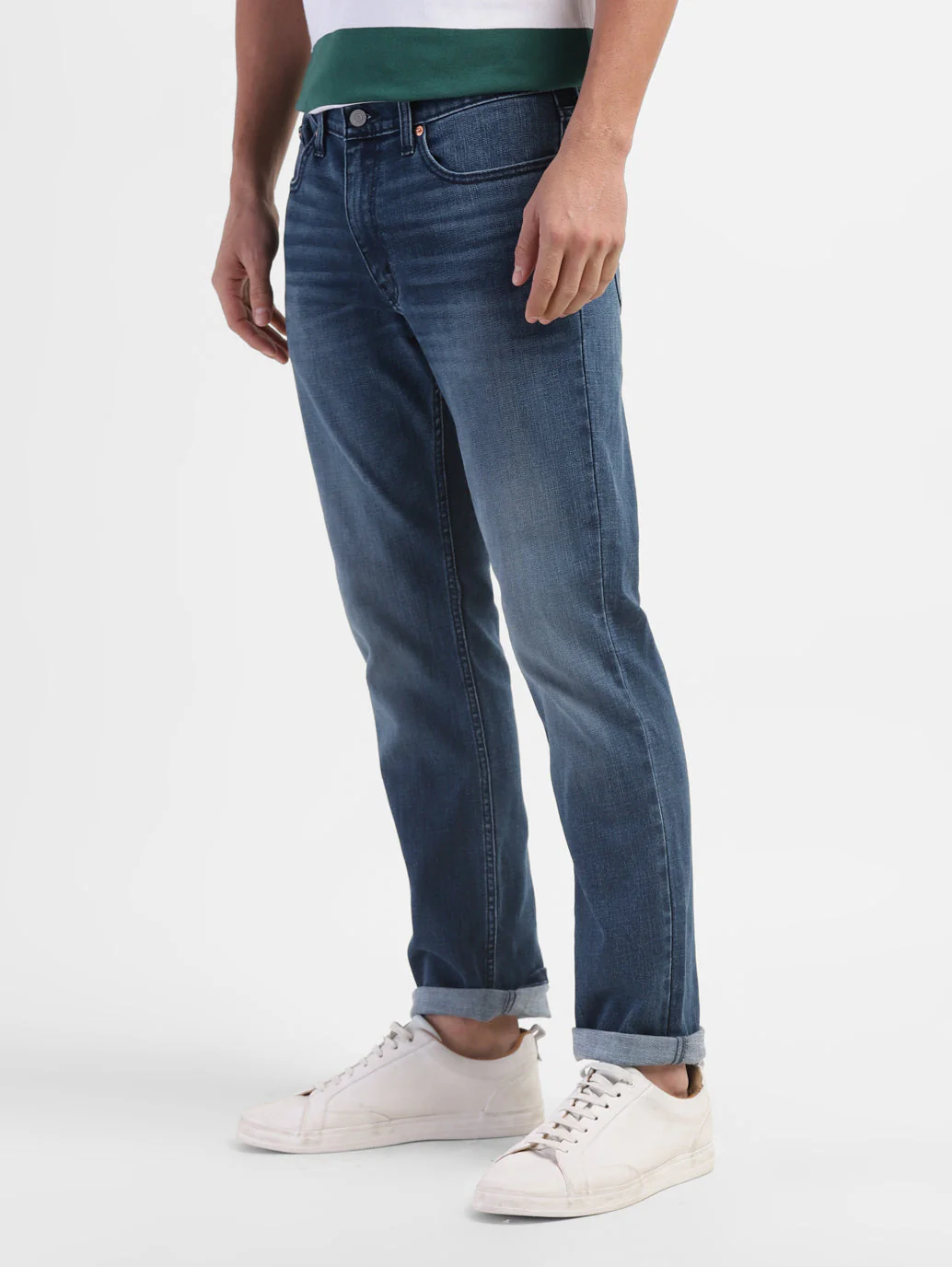 Men's 511 Blue Slim Fit Mid Rise Jeans - Image 5