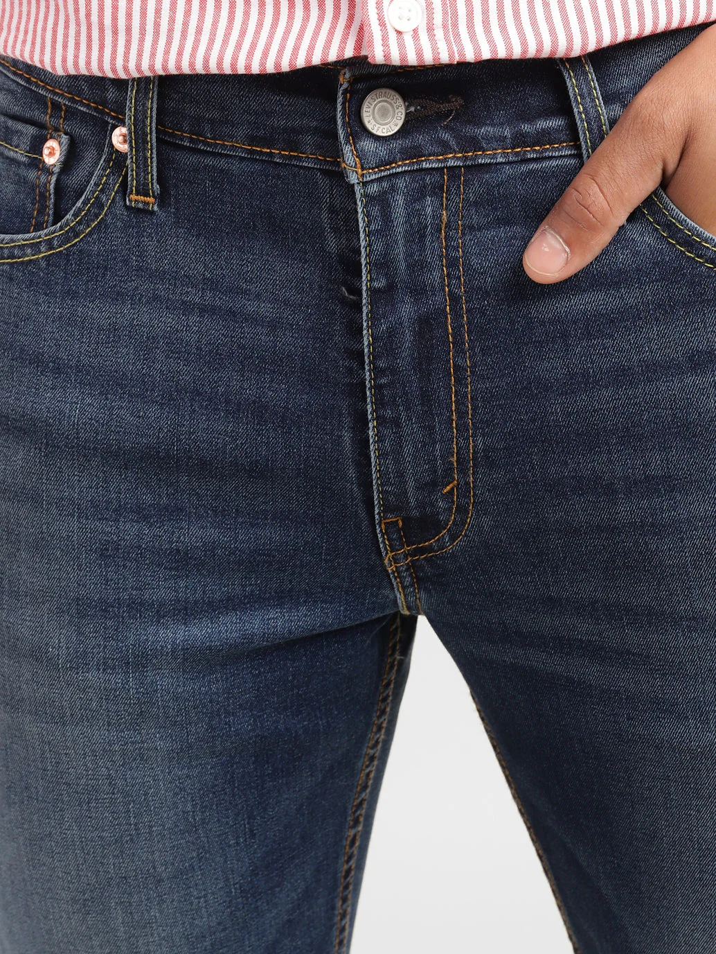 Men's 511 Blue Slim Fit Mid Rise Jeans - Image 7