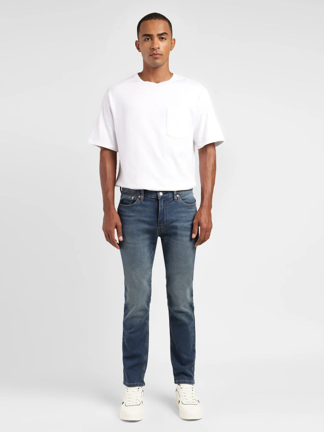 Men's 511 Blue Slim Fit Mid Rise Jeans - Image 6
