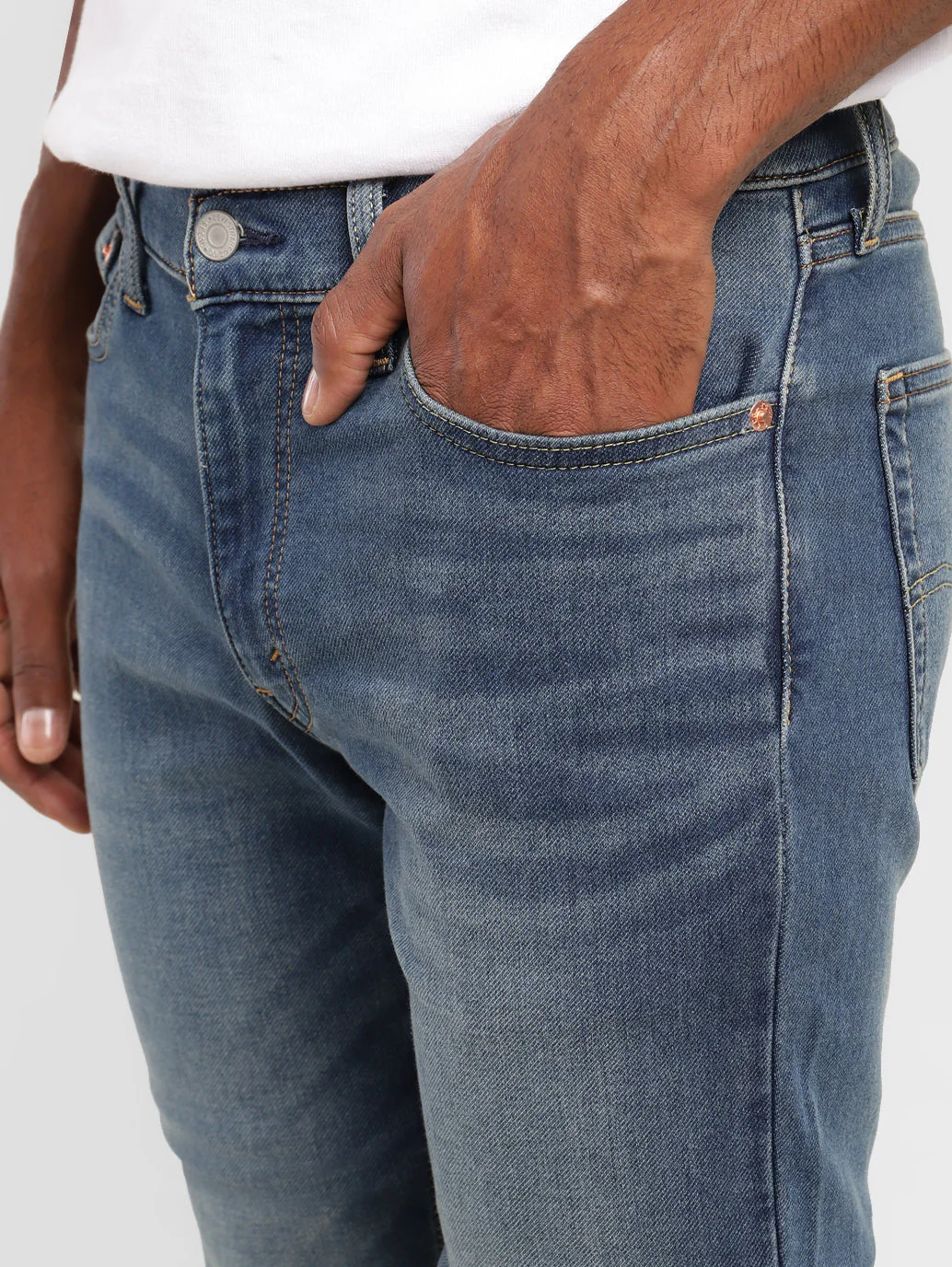 Men's 511 Blue Slim Fit Mid Rise Jeans - Image 7