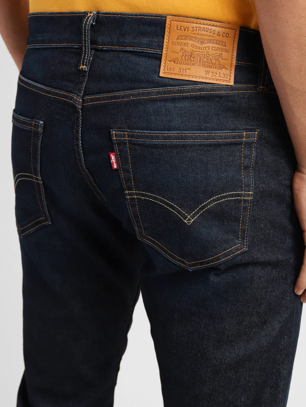 Men's 511 Blue Slim Fit Mid Rise Jeans - Image 7